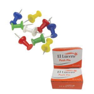 Chinches Push Pin Caja 50 Unidades Lucero