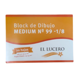 Block de Dibujo Medium 99 1/8 20 Hojas Lucero