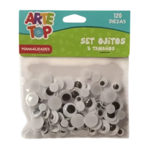 Set Ojos Locos 3 Tamaños 120 Piezas Arte Top