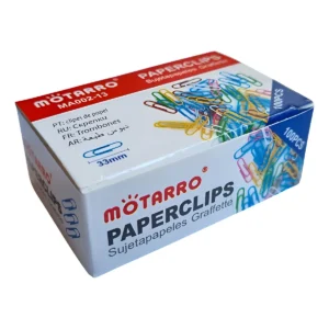 Clips Motarro Punta Redonda Metal Colores 33mm