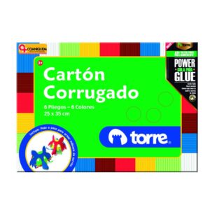 Carpeta Carton Corrugado Torre 6 Pliegos 6 Colores 25X35cm