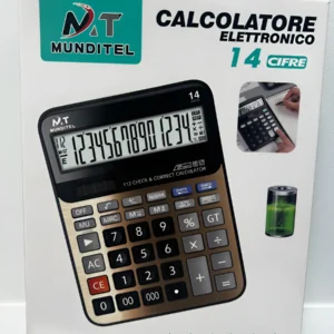 Calculadora 14 Digitos Solar/Pilas Munditel