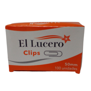 Clips Metalicos Punta Redonda 50mm Caja 50 Unidades Lucero