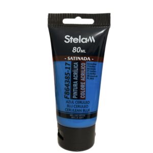 Pintura Acrílica Satinada Azul Ceruleo 80 ml Stelam