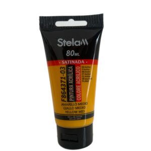 Pintura Acrílica Satinada Amarillo Medio 80 ml Stelam