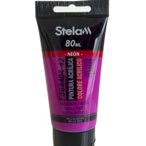 Pintura Acrílica Morado Neon  80 ml Stelam
