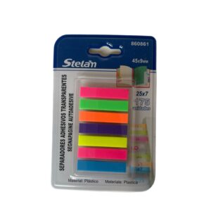 Separadores Adhesivos Transparentes Fluorescentes Stelam 175 Unidades
