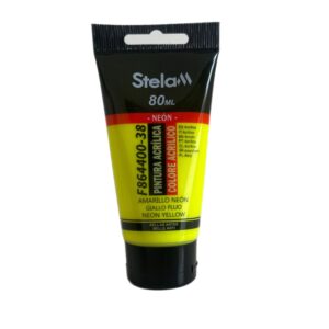 Pintura Acrílica Amarillo Neon  80 ml Stelam