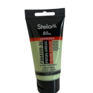 Pintura Acrílica Satinada Verde Manzana 80 ml Stelam