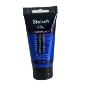 Pintura Acrílica Satinada Azul Ultramar 80 ml Stelam