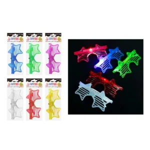 Lentes Fiestas Diseño Estrella Con 3 Luces Color Aleatorio