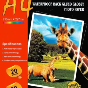 Papel Fotográfico Adhesivo Glossy Tamaño A4 135g 20hojas