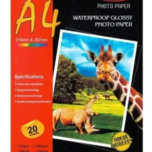 Papel Fotográfico Glossy Tamaño A4 200g 20hojas