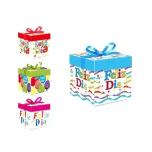 Caja De Regalo Con Tapa 22X22cm Diseño Aleatorio