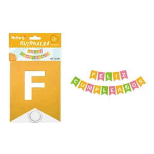 Guirnalda Feliz Cumpleaños Multicolor 12X17cm 5 Metros